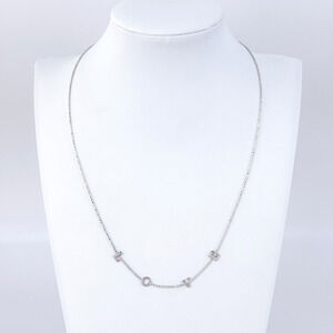 Vintage Italy Dyadema Sterling Silver 925 LOVE Letter Necklace 18"